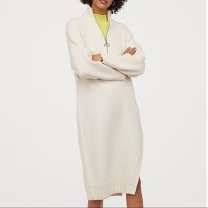 H&M Pringle Ivory Knit Dress in Size Small